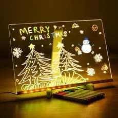 Luminária LED Escrever Abajur 3D Quadro De Notas  Cores Mensagens Acrílico Iluminado Apagamento 15x15 20x20 30x20 super