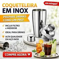 Coqueteleira De Drinks Bebida Sucos Barman Bar profissional Com Dosador Inox 500 Ml 3 Peças Medidor