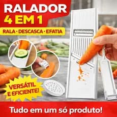 Kit 4 em 1 Descascador Cortador Legumes Fruta Queijo Dupla Face Boleador Ralador Keita Rala Fatia