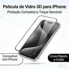 ATÉ 5 PELÍCULAS GROSSO DE VIDRO 3D PARA IPHONE MODELOS PARA IOS XR 11 12 13 14 15 16 17 PRO MAX