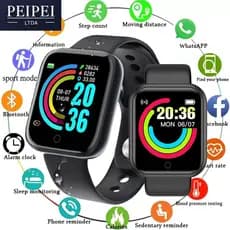 Smartwatch D20 Pro Y68 Relógio Inteligente Com Marcação De Batimentos Bluetooth