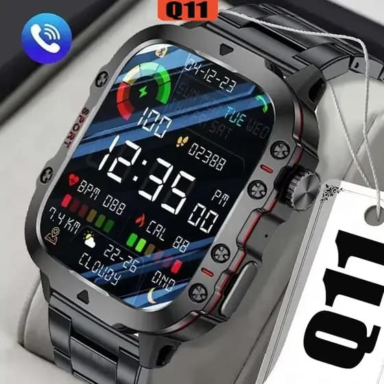 Smart Watch Q11 Três em Um Original Masculino Feminino Esportivo Tela de Toque HD de 1,83 inches