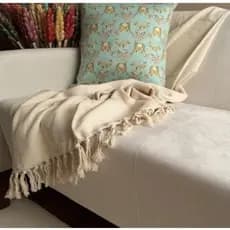 Manta para Sofá Chic Decoração 150x1,40 Envio Imediato com NÓ nas pontas