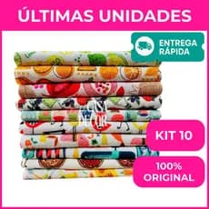 Kit 10 Panos De Prato Premium Atoalhado Algodão Alta Absorção Cozinha