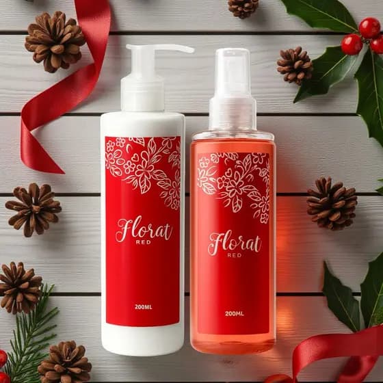 Kit Florat Red Feminino Body Splash + Creme Hidratante 200ml cada