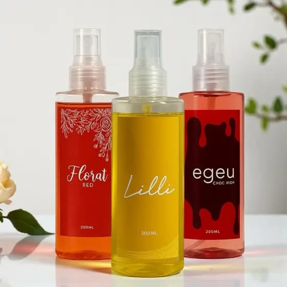 Kit 3 Body Splash Feminino Lily + Floratta Red + Choc High 200ml (Cada) | Perfume Doce • Alta Fixação