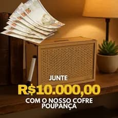 Cofre Desafio 10 Mil Woodbox Método Japonês Poupança Caixa Dinheiro Organização Pessoal