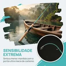 Vara de Pesca Spinning UL De 1.68M  Fibra De Alto Carbono Fiação E Fundição De Ponta Sólida Para Em Água Do