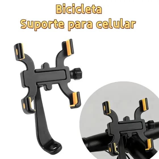 Suporte de celular para moto e bike liga de alumínio ajustável estável