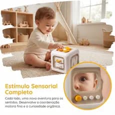 Brinquedos De Menino  6 em 1 Cubo de Atividades Montessori Brinquedo Sensorial Bebê Cubo de Habilidades Motoras Finas