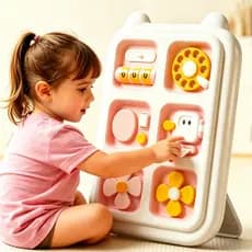 6 em 1 Brinquedos De Menino Baby Busy Board Cubo Montessori Brinquedos Sensórios Educativo Aprendizagem Fidget