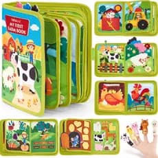 Toddler Felt Montessori Busy Book Atividade Sensorial Boards Fine Motor Skill Quiet Car Travel
