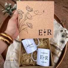 Convite Padrinhos Casamento Canecas Porcelana Madrinha e Padrinho de Casamento