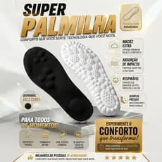 Palmilha Ortopédica Amortecedora Gel Macio Alívio para Pés e Calcanhar nuvem