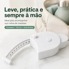 Fita Métrica de Auto-Retração para Medidas Corporais – Ideal para Medir Cintura, Barriga, Quadris e Braços em Casa