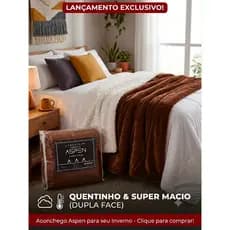 Coberdrom Aspen Queen Dupla Face - Sherpa Pele de Carneiro 🔥