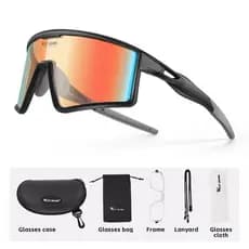 Óculos de Sol Quadrados Fotocromáticos WEST BIKING para Ciclismo, Óculos de Segurança Brancos UV400 para Ciclismo e Pesc