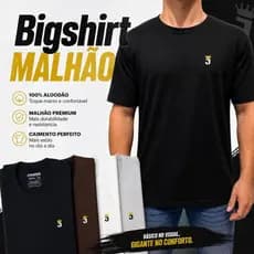 Camisa Masculina MALHÃO - tecido grosso