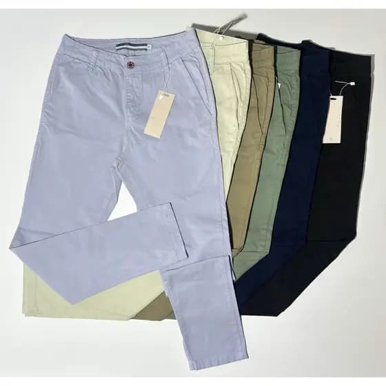 Calça Sarja com Elastano Esport Fino Masculino - Modelagem Slim fit
