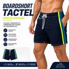 Boardshort Tactel com Elastano - 15’’ Tridente - Curtinho - REF: 0015 / 0026