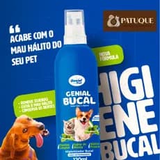 Spray Bucal Pet Menta Cães Gato Genial Pet 120 ml