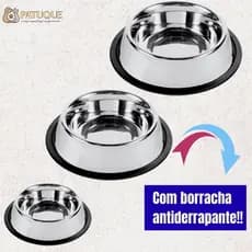 Comedouro e Bebedouro em Inox Para Cães e Gatos Chalesco