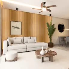 Papel de Parede Adesivo Ripado Moderno – 1 a 6 Metros | Ideal para Sala e Quarto Autocolante