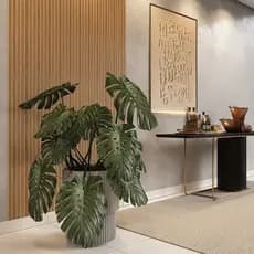 Placas Madeira MDF de Qualidade Autocolante Decorativo Premium 45x10cm Kit 50 Até 200 Ripado - ENVIO IMEDIATO