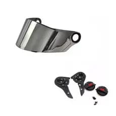 Kit Viseira Cromada LS2 FF358 Espelhada + Reparo Polivisor 2.2mm