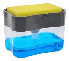Dispenser Detergente 2 em 1 Esponja Limpeza Louça Dosador