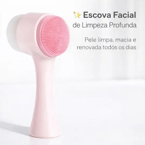 Escova De Limpeza Facial 2 em 1 Massagem Esponja Para Skin Care