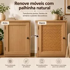Palhinha Indiana Palha da India Forro Fibra Natural Sextavada Tela Rattan Celulose 2,00x50cm