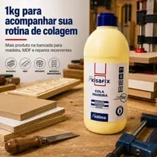 Cola Madeira Secagem Rápida Marcenaria Artesanato MDF PVA 1kg