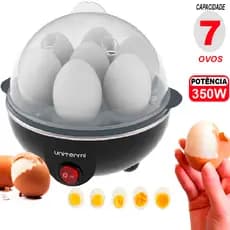 Cozedor de Ovos Elétrico Portátil Cozinha à Vapor 110v / 220v Máquina De Cozinhar Preto 7 ovos