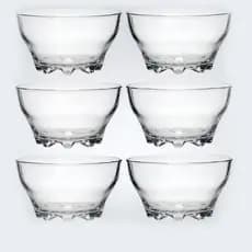 Taças para Sobremesa Wisdom com 06 peças Sorvete 295ml Vidro Transparente Liso Resistente Wincy Casa