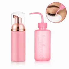 Kit Limpeza de Cílios Pisseta Dosadora Frasco Pump Espumador
