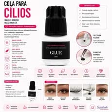 Cola Para Cílios Funmix  5ml Preta Baixo Odor Não Irrita Extensão De Cílios