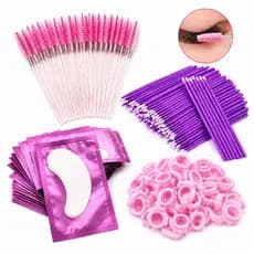 Microbrush Escovinhas de Cílios Anel Batoque e Pads em Gel Alongamento de Cílios