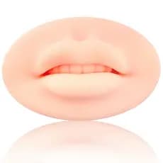 Prótese Boca Lábios Sintética Realista Silicone Maleável Para Treino Micropigmentação Labial Maquiagem Profissional