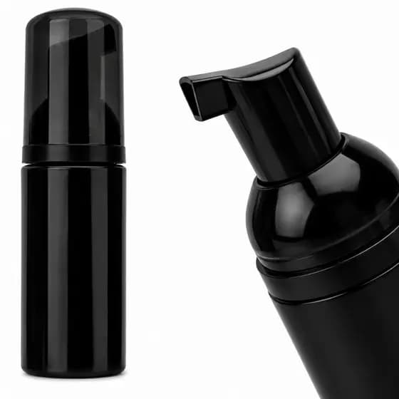 Frasco Pump Espumador Preto 50ml Para Limpeza de Cílios