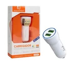 H'Maston CB-07 carregador para celular veicular carro fonte 2 entrada USB