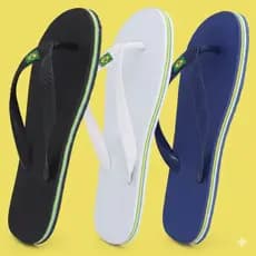 Kit 5 Pares de Chinelo liso Unissex