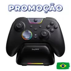 EasySMX X05 Pro - Controle Bluetooth Hall Effect Anti Drift com Base Carregadora RGB para PC Switch Android iOS