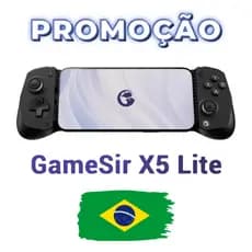 Controle GameSir X5 Lite USB-C Android iPhone Hall Effect - Anti-drift - Turbo Mobile Gamer Setup - Cor Preta