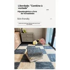 Conjunto de 10 peças Tapete de pelúcia para quarto, cobertura total, tapete de espuma emendado, personalizável