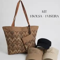 Bolsa feminina + viseira sport