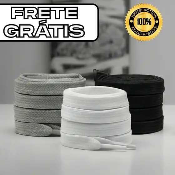 Kit 2 Pares Cadarço Bboy Grosso Largo Fat Lace 120 Cm Para Tênis 17MM Street