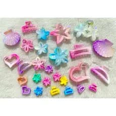 Pacote com 12 kits de piranhas e mini piranhas , furta-cor moda coloridas, cores variadas .