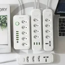 Extensão USB TypeC Universal Bivolt 110v/220v 2500W Power cabo 2mtrs