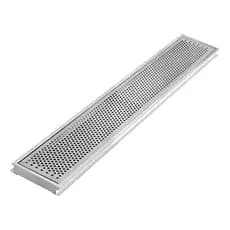 Ralo Linear Inox 15x100 Grelha Perfurada Drenagem Água Chuva Garagem Quintal Externo